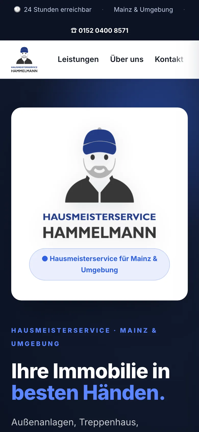 Derselbe Entwurf auf dem Handy
