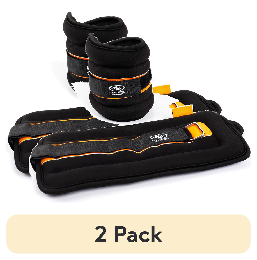 (2 Pack)  5Lb Pair Ankle & Wrist Weights (2Pcs, Each One Is 2.5LBS), Adjustable Strap
